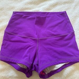 Extra Peachy Peachy Shorts in a bright violet color, size small